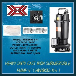 HEAVY DUTY CAST IRON SUBMERSIBLE PUMP 4" (HWQK85-8-4)