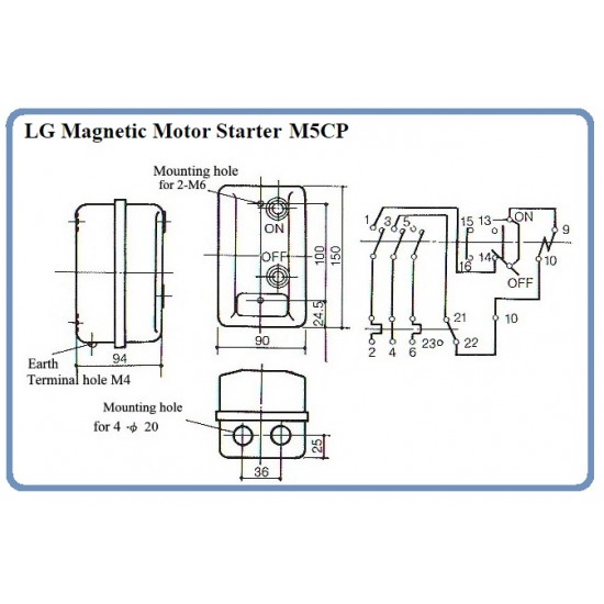LG MAGNETIC MOTOR STARTER M-5CP
