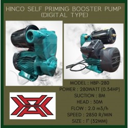 HINCO SELF PRIMING BOOSTER PUMP (DIGITAL TYPE) , 280WATT