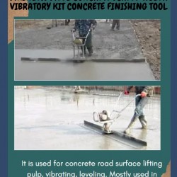 CONCRETE SCREED VIBRATORY KIT CONCRETE FINISHING TOOL - CONCRETE SURFACE LEVELING TAMPER RULER