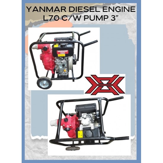 YANMAR DIESEL ENGINE L70 C/W PUMP 3"