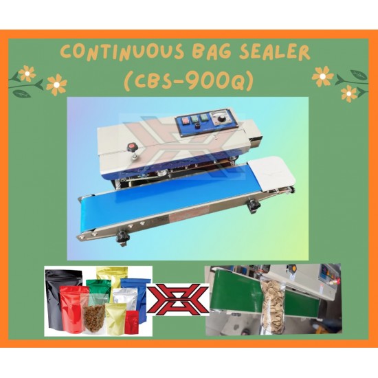 CONTINUOUS BAG SEALER MACHINE FOR PLASTIC AND HORIZONTAL TYPE (CBS-900Q) CONTINUOUS BAG SEALER MACHINE FOR PLASTIC AND HORIZONTAL TYPE (CBS-900Q)